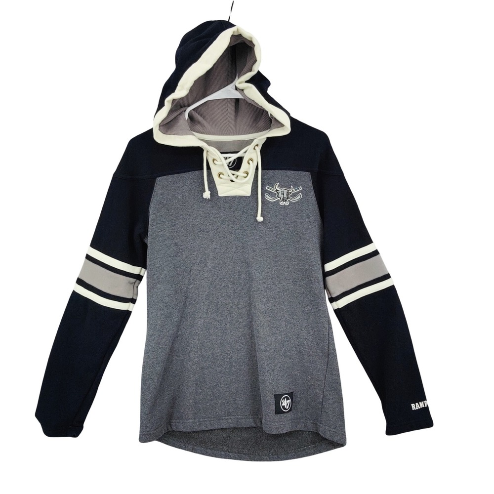 Rampage San Antonio TX AHL '47 Womens Gorpcore Hockey Hoodie Small Gray Black
